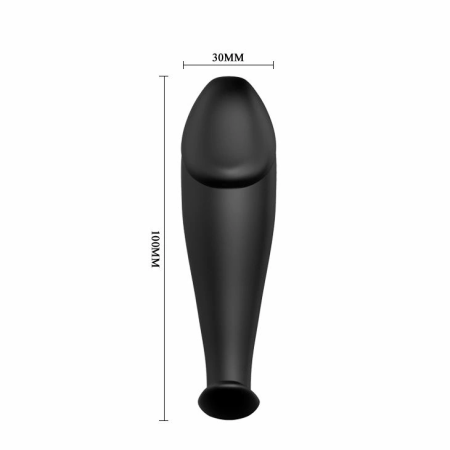 Svakom Primo Silicone Vibrating Plug with Wireless Remote, Black, Small