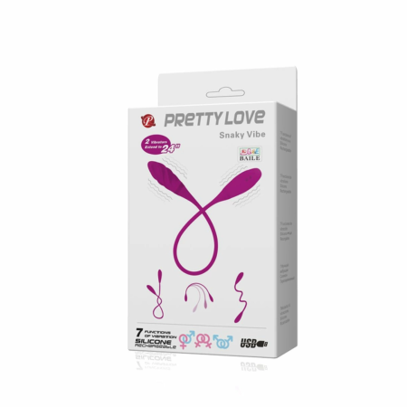 Pretty Love Snaky Vibe Flexible Dual-End Silicone Vibrator, 7 Modes