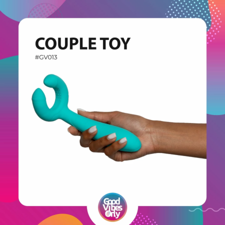 Noam Dual-Ended Rechargeable Intimate Device for Couples, Waterproof, Black