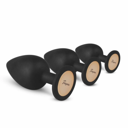 EasyToys Anal Plug Set Flexible Silicone 3 Sizes Black 8719934001787