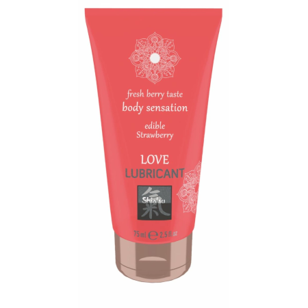 Love Lubricant Edible Gel Strawberry 100ml - Water-Based Formula