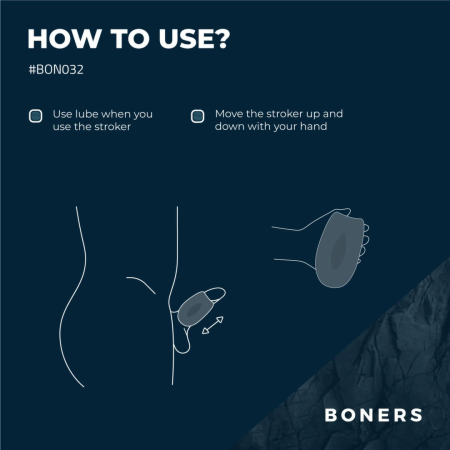 Boners Flexible Intimate Training Device with Textured Interior, Clear