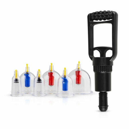 EasyToys Vacuum Cupping Set - 6-Piece Kit with Hand Pump, Multi-Size