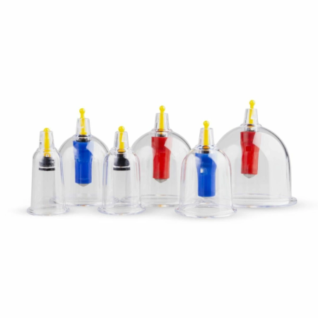 EasyToys Vacuum Cupping Set - 6-Piece Kit with Hand Pump, Multi-Size