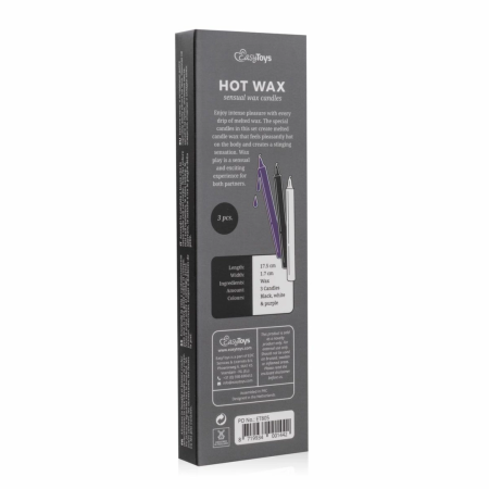 EasyToys Sensual Body Art Hot Wax Candle Set, 3 Colors, Low-Temperature