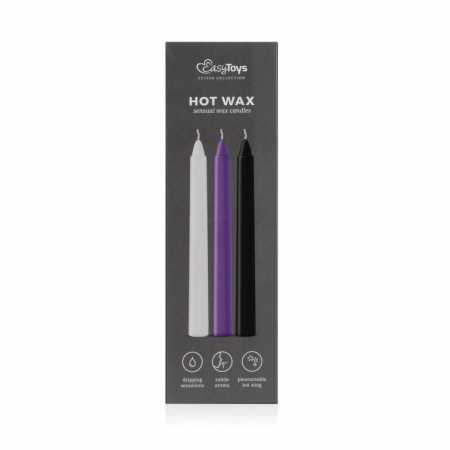 EasyToys Sensual Body Art Hot Wax Candle Set, 3 Colors, Low-Temperature