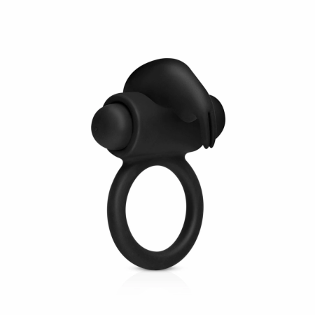 Sway Bunny Vibrating Intimacy Ring with Removable Bullet - Black