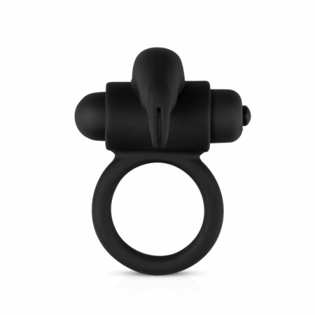 Sway Bunny Vibrating Intimacy Ring with Removable Bullet - Black