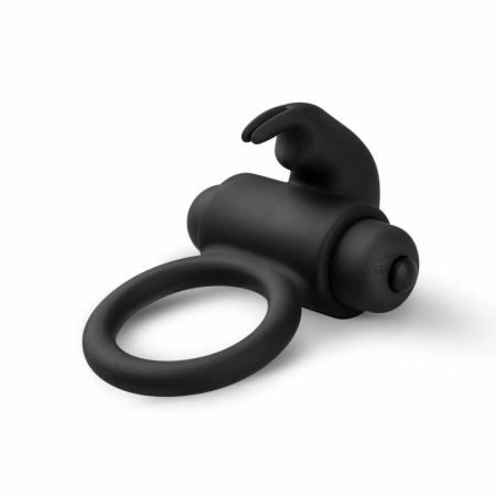 Sway Bunny Vibrating Intimacy Ring with Removable Bullet - Black