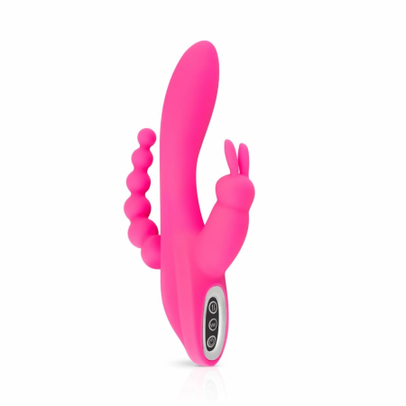 EasyToys Double Rabbit Intimate Massager Waterproof 21cm Pink USB