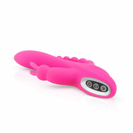 EasyToys Double Rabbit Intimate Massager Waterproof 21cm Pink USB
