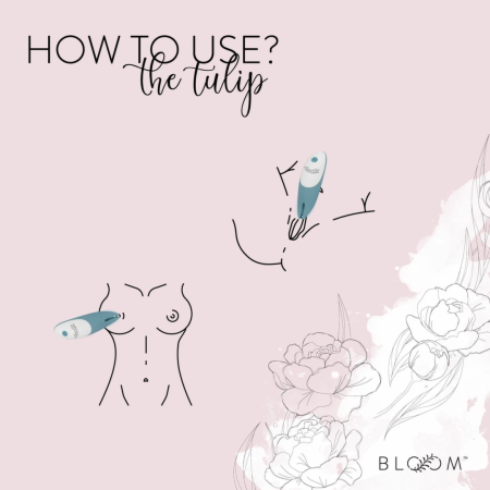 Bloom The Tulip Intimate Massager with Swipe Control, Pink, USB Rechargeable