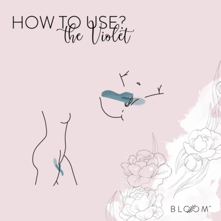 Bloom The Violet Dual-Action Silicone Vibrator with Swipe Control, Purple