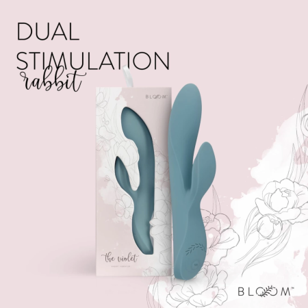 Bloom The Violet Dual-Action Silicone Vibrator with Swipe Control, Purple
