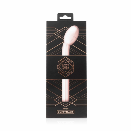 Rosy Gold Curved G-Spot Vibrator USB Rechargeable Waterproof Model