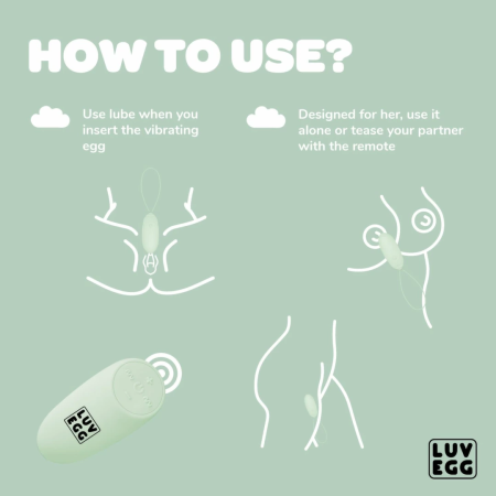 Luv Egg Green Remote-Controlled Silicone Intimate Device 12 Modes