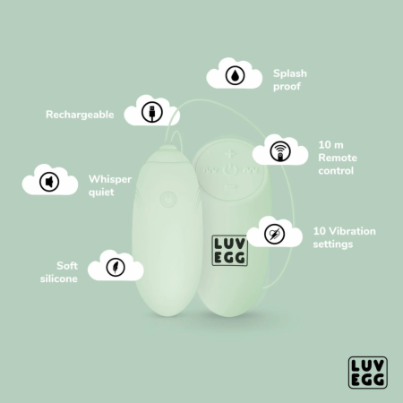 Luv Egg Green Remote-Controlled Silicone Intimate Device 12 Modes