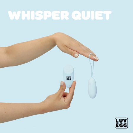 LUV EGG Blue Remote-Controlled Silicone Intimate Egg, 12 Modes, Waterproof