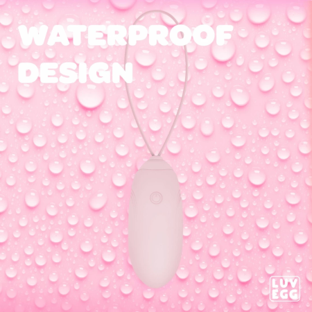 LUV EGG Pink Wireless Silicone Vibration System, 12 Modes, Waterproof