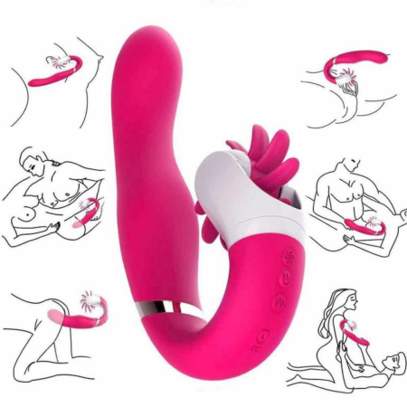 EasyToys Dave Silicone Dual Motor Rechargeable Vibrating Device Pink