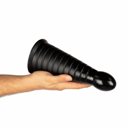 BUTTR Devil Dog Silicone Large Ribbed Anal Plug Black XXL