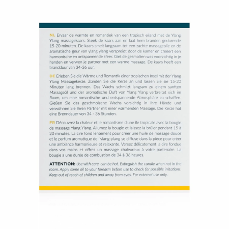 Exotiq Massage Candle Ylang Ylang 200g - Aromatic Relaxation Formula