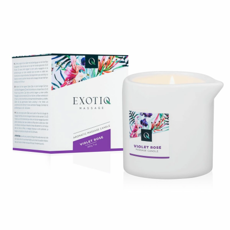 Exotiq Massage Candle Violet Rose 200g - Aromatic Body Care Wax