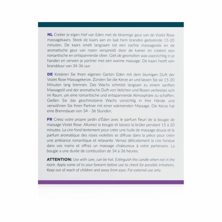 Exotiq Massage Candle Violet Rose 200g - Aromatic Body Care Wax