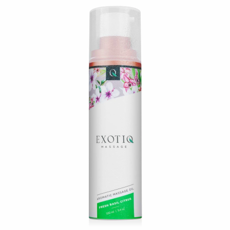Exotiq Massage Oil Basil Citrus 100ml - Nourishing Plant-Based Formula