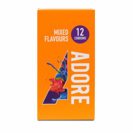 Pasante Adore Flavours Colorful Scented Latex Condoms 12-Pack
