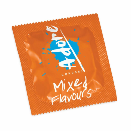 Pasante Adore Flavours Colorful Scented Latex Condoms 12-Pack