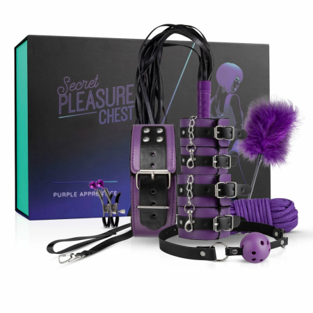 Secret Pleasure Chest Purple Apprentice Bondage Starter Set Adjustable