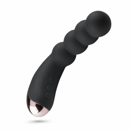 EasyToys Black Curved Ribbed Silicone Intimate Massager 10 Modes