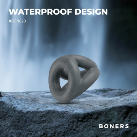 Boners Open Cocksling Triple Silicone Support Ring System Black