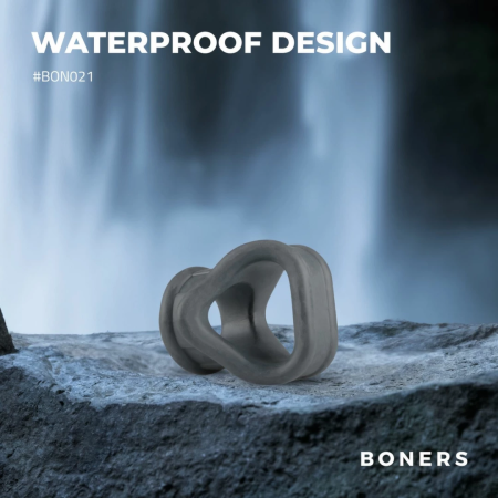 Boners Liquid Silicone Dual-Ring Anatomical Support System, Black