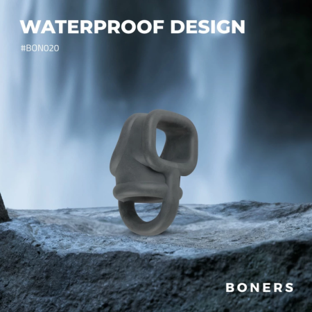 Boners Liquid Silicone Anatomical Ball Separator - Flexible Black