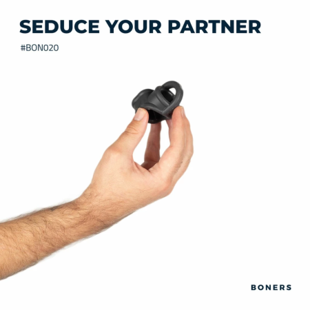 Boners Liquid Silicone Anatomical Ball Separator - Flexible Black