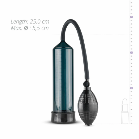 EasyToys Intimate Vacuum System with Squeeze Ball, Black, Measurement Scale