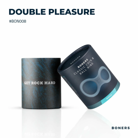 Boners Silicone Dual Ring & Anatomical Ball Support Grey