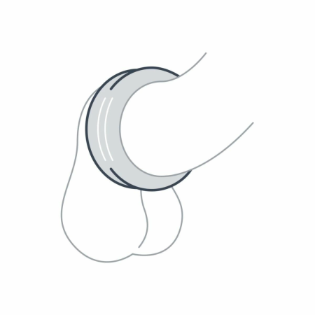 Boners Double Design Silicone Ring Adjustable Black 2-in-1 System