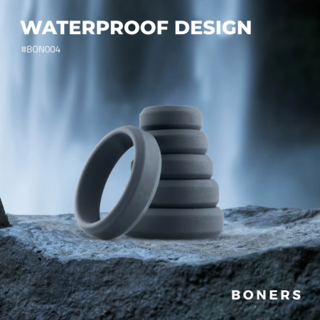 EasyToys 6-Piece Silicone Ring Set - Flexible, Flat Design, Multiple Sizes