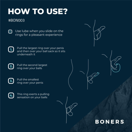 Boners Triple Ring Silicone Set - Adjustable Anatomical Support System