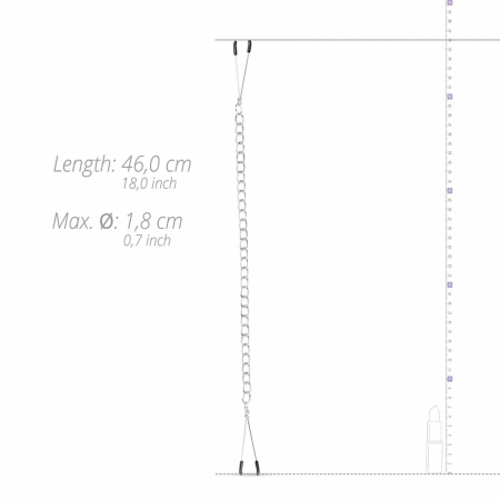 EasyToys Adjustable Tweezer Nipple Clamps with Metal Chain - Black