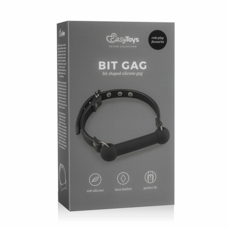 EasyToys Silicone Bit Gag - Adjustable Comfort Model, Black