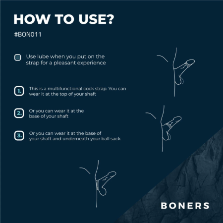 Boners Adjustable Silicone Strap S/M - Flexible Intimate Band