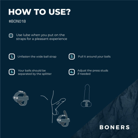 Boners T-Shape Silicone Adjustable Ring System Grey