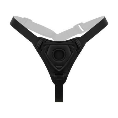 EasyToys Silicone Strap-On System - Adjustable Harness & Curved Model, Black