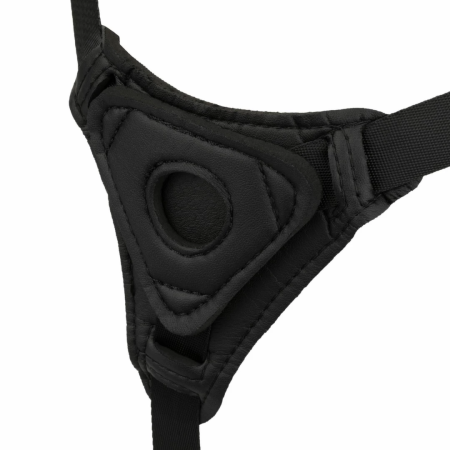 EasyToys Silicone Strap-On System Adjustable Harness & Smooth Rod Black