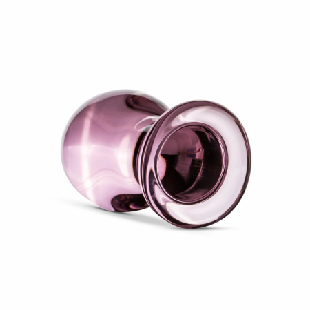 Glas Pink Medium Anal Glass Plug - Smooth Borosilicate, 4.3 cm
