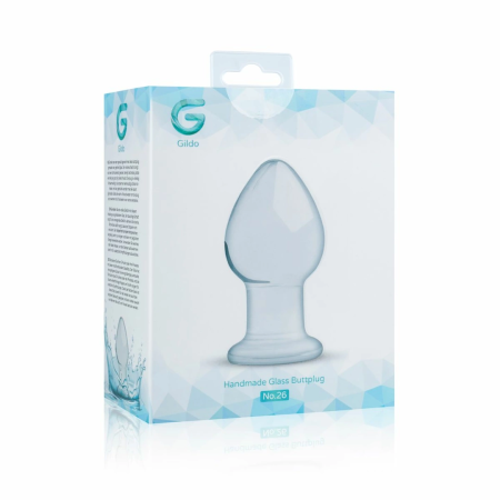 Glas Intimate Plug Model No. 26 Clear Glass Medium Size